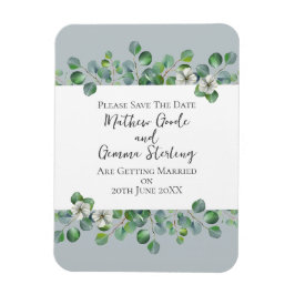 Moderne Eucalyptus bruiloft Save The Date Magneet