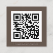 Moderne Eucalyptus Earthy Tone QR Code Weddenschap Informatiekaartje (Achterkant)