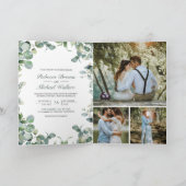 Moderne Eucalyptus Foto Collage QR Code Trouwen (Binnen)