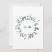 Moderne Eucalyptus Geometric Lijst REHEARSAL DINNE Kaart (Achterkant)