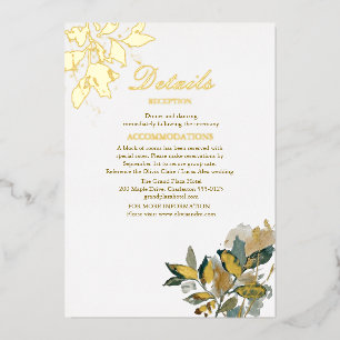 Moderne Eucalyptus Goud Folie Botanische Waterverf Uitnodiging