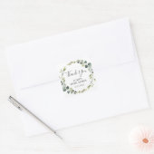 Moderne Eucalyptus Krans Bruidsdouche Boho Vierkante Sticker (Envelop)