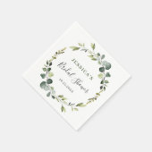 Moderne Eucalyptus Krans Frame Bruidsdouche Boho Servet (Hoek)