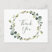 Moderne Eucalyptus Krans Frame Dank Je Boho Briefkaart (Voorkant)