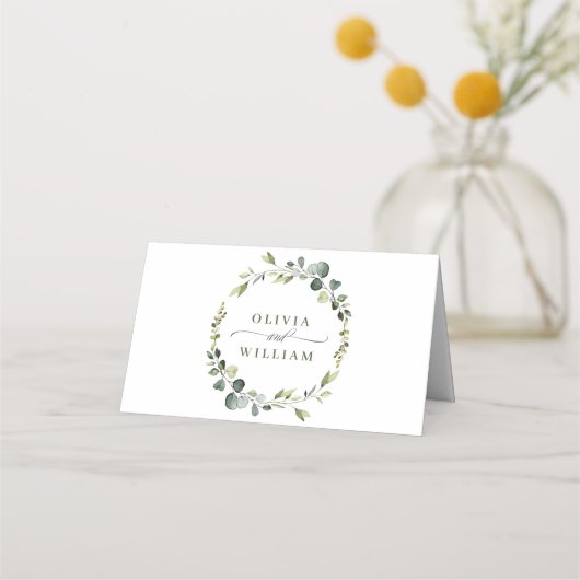 Moderne Eucalyptus krans Lijst Trouwtafel Boho (Achterkant)