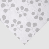Moderne Eucalyptus Leaves Grey and White Tissuepapier (Detail)