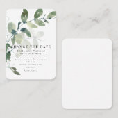 Moderne Eucalyptus Modifier le Faire-part de date (Devant / Derrière)