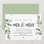 Moderne Eucalyptus, Oefenbruiloft Diner Kaart (Voorkant / Achterkant)