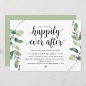 Moderne Eucalyptus, Oefenbruiloftsdiner Kaart (Voorkant / Achterkant)