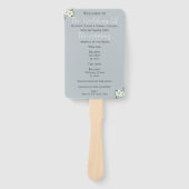 Moderne Eucalyptus Orde van service hand Fans Handwaaier (Voorkant)
