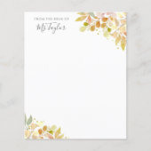 Moderne Eucalyptus Pastel Floral Teacher Note Kaar (Voorkant)