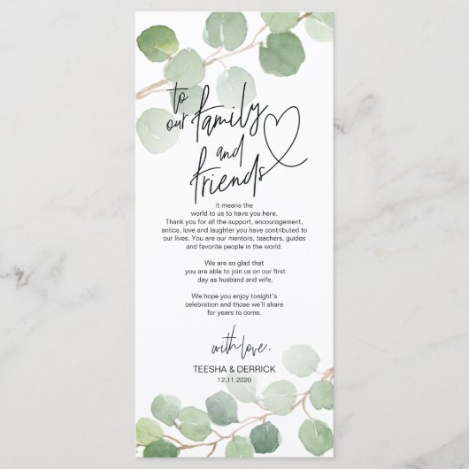 Moderne eucalyptus Place - Instelling Dank u wel Programma (Voorkant)