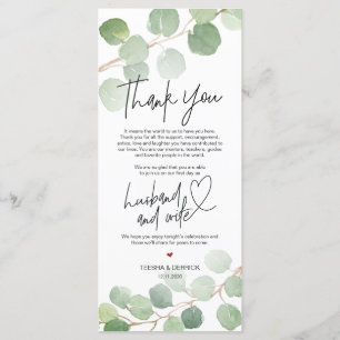 Moderne eucalyptus Place - Instelling Dank u wel Programma