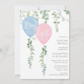 Moderne eucalyptus simpele ballonsekse onthult kaart (Voorkant)