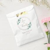 Moderne Eucalyptus Waterverf Coffee Script Weddens Bedankzakje (Gezegeld)