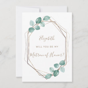 Moderne Eucalyptus Waterverf Coffee Script Weddens Kaart