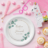 Moderne Eucalyptus Waterverf Coffee Script Weddens Papieren Bordje (Feest)