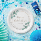 Moderne Eucalyptus Waterverf Coffee Script Weddens Papieren Bordje (Feest)