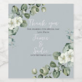 moderne eucalyptus wijn etiket (Enkel label)