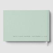 Moderne Eucalyptus Wishes for Baby shower Gastenboek (Achterkant)