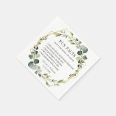 Moderne Eucalyptus Wreath Facts Weddenschap Servet (Hoek)