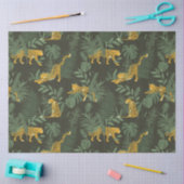 Moderne exotische bladeren en luipaard tissuepapier (Craft)