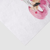 Moderne exotische roze laat Flamingo Waterverf Tissuepapier (Detail)