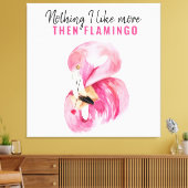 Moderne exotische roze Waterverf Flamingo Gift Canvas Afdruk (Insitu (Woonkamer))