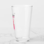 Moderne exotische roze Waterverf Flamingo Gift Glas (Links)