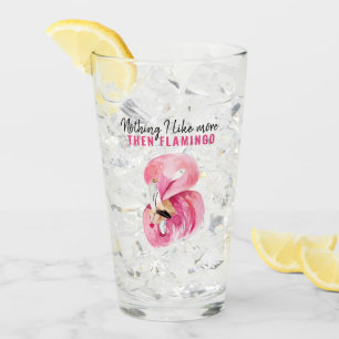 Moderne exotische roze Waterverf Flamingo Gift Glas