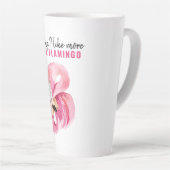 Moderne exotische roze Waterverf Flamingo Gift Latte Mok (Rechterhoek)