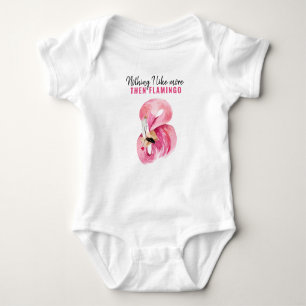Moderne exotische roze Waterverf Flamingo Gift Romper
