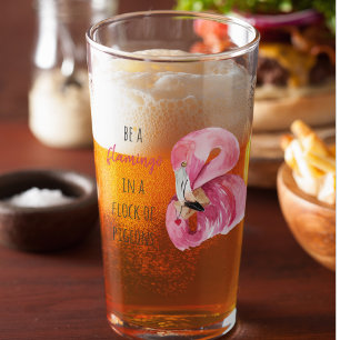 Moderne exotische roze Waterverf flamingo met cita Glas