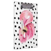 Moderne exotische roze Waterverf Flamingo & Stippe Klembord (Rechts)