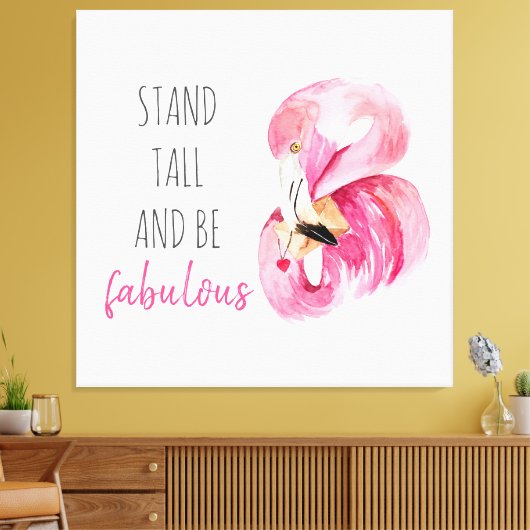Moderne, exotische standaard en verbluffend flamin canvas afdruk (Insitu (Woonkamer))
