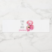 Moderne, exotische standaard en verbluffend flamin waterfles etiket (Enkel label)