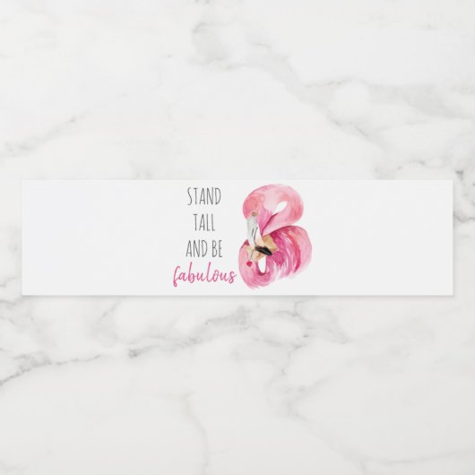 Moderne, exotische standaard en verbluffend flamin waterfles etiket (Enkel label)