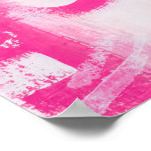 Moderne expressieve roze abstracte schilderkunst m poster (Hoek)