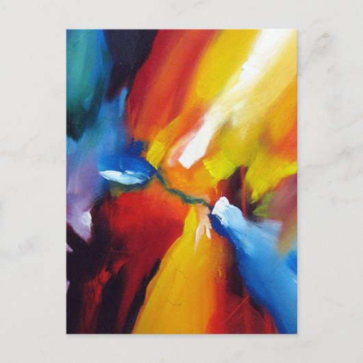 Moderne Expressionistische Abstracte Schilderij Sj Briefkaart (Voorkant)