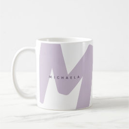 Moderne extra grote monogram initiaal en naam koff koffiemok