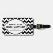 Moderne EYE-VANGST Chevron Pattern Bagagelabel (Voorkant horizontaal)