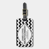 Moderne EYE-VANGST Chevron Pattern Bagagelabel (Voorkant verticaal)