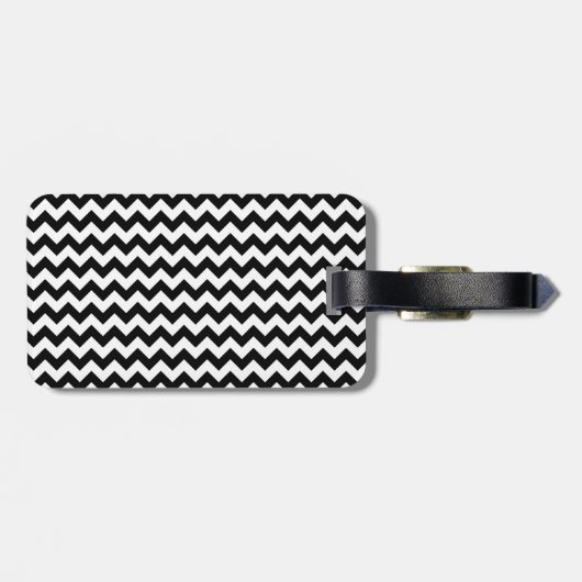 Moderne EYE-VANGST Chevron Pattern Bagagelabel (Achterkant horizontaal)