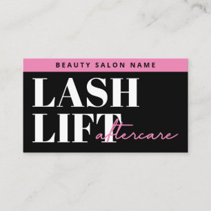 Moderne Eyelash-uitbreidingen Lash Lift Aftercare Visitekaartje