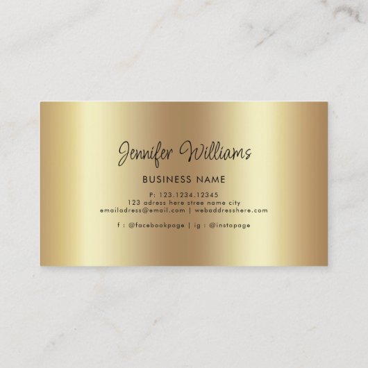 Moderne Eyelash-uitbreidingen QR-code zwart en gou Visitekaartje (Achterkant)