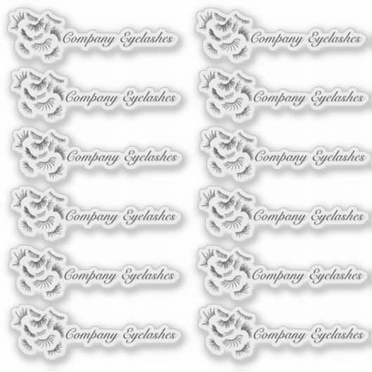 Moderne Eyelashes de Bedrijfs van het VerpakkingsN Sticker (Voorkant)