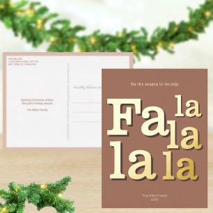 Moderne Fa La Mocha Eenvoudige Stijl Trendy Goud Folie Feestdagen Briefkaart