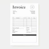 Moderne factuur voor kleine bedrijven Verkoopbon Post-it® Notes (Voorkant)
