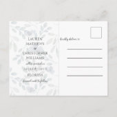 Moderne Faire-Part de Date de Mariage Dusty Blue E (Dos)
