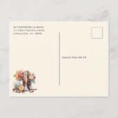 Moderne Faire-Part de Date de Mariage Rustique Occ (Dos)